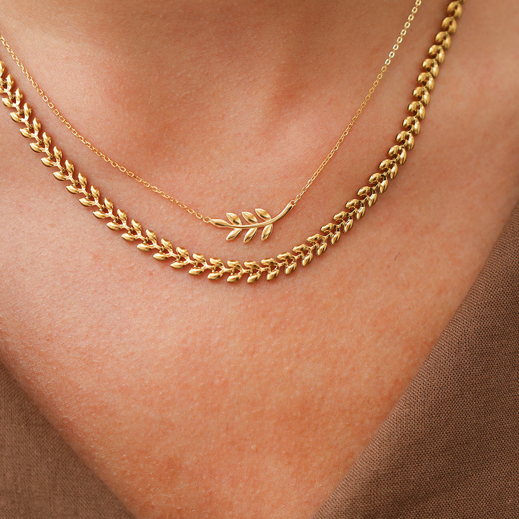 Verity Leaf Necklace